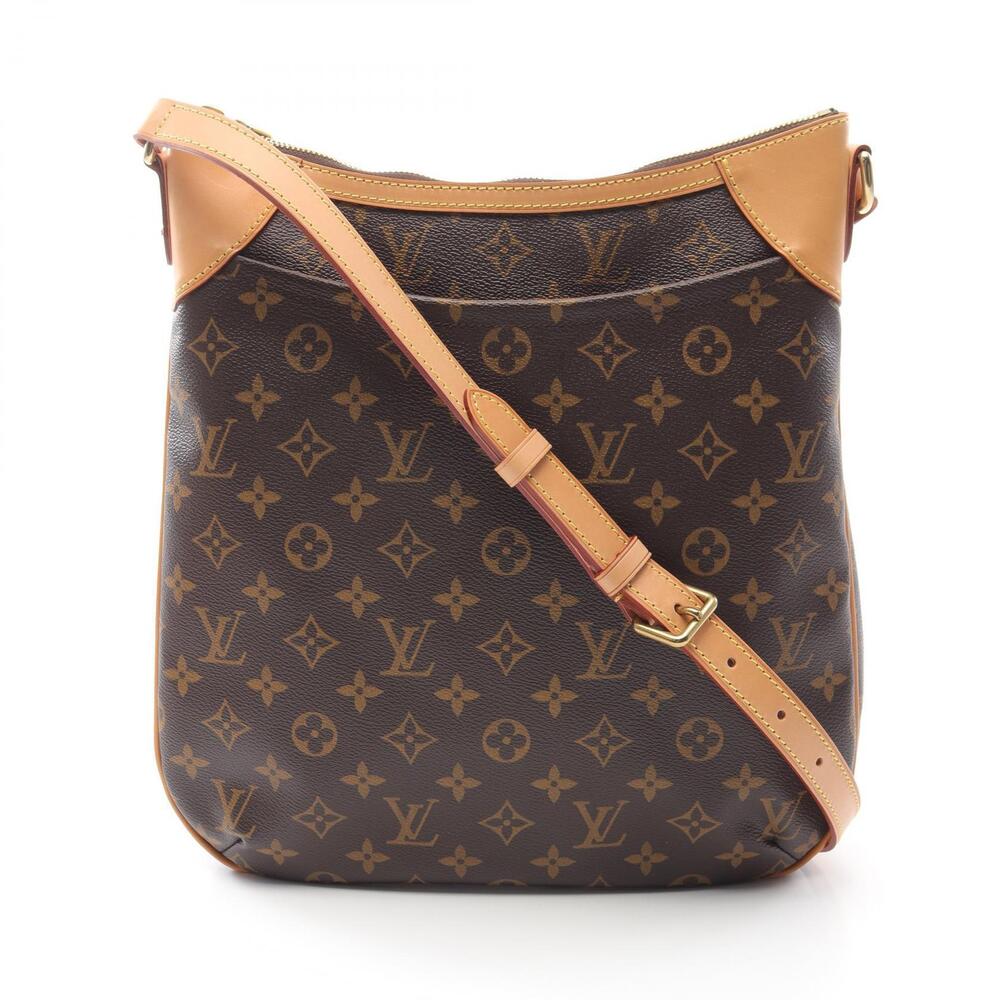 Louis Vuitton Odeon Shoulder Bag Canvas Leather Monogram Brown